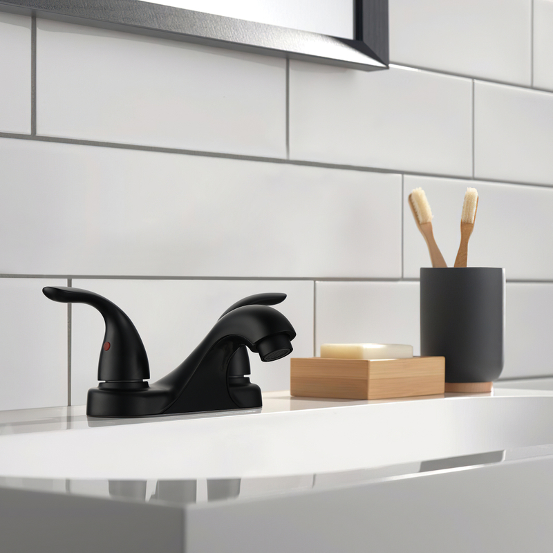 SLY Dual Handle Hot And Cold Mix Bathroom Faucet