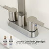 SLY Brushed Nickel Modern Single Hole Sink Faucet Bathroom Washbasin
