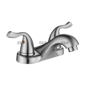 SLY Double Handle Double Hole Centerset Lavatory Faucet Bathroom 4 inch Basin Faucet