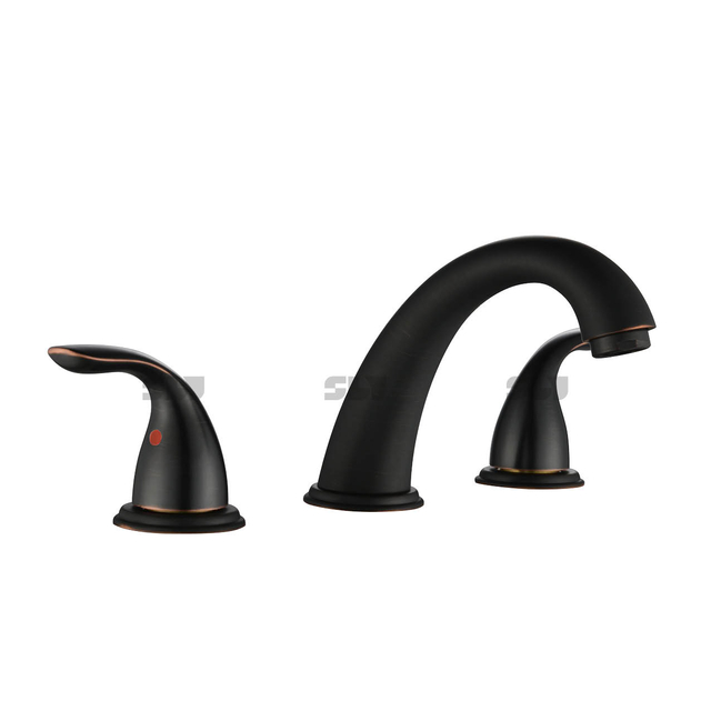 SLY Manufacturer Wholesale 8 Inch Widespread Basin Faucet 2 Handles 3 Hole Deck Mounted Mixer Tap Brass Bathroom Basin Faucet