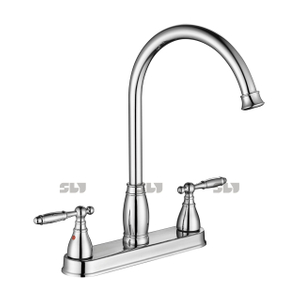 SLY Dual Handle Kitchen Faucet 8 Inch Water Faucet with Chrome