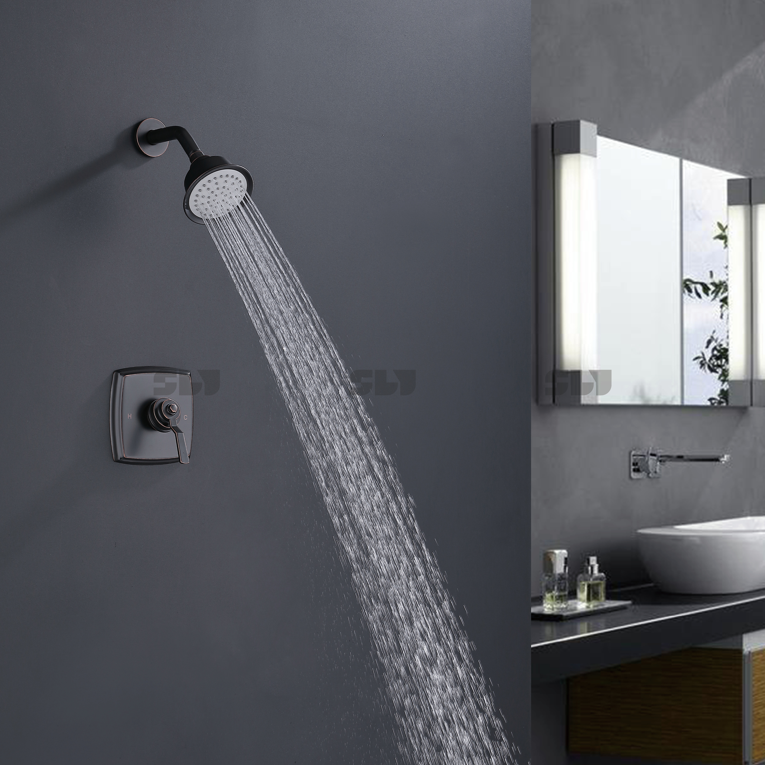 Wall Mounted Combo Set Faucet