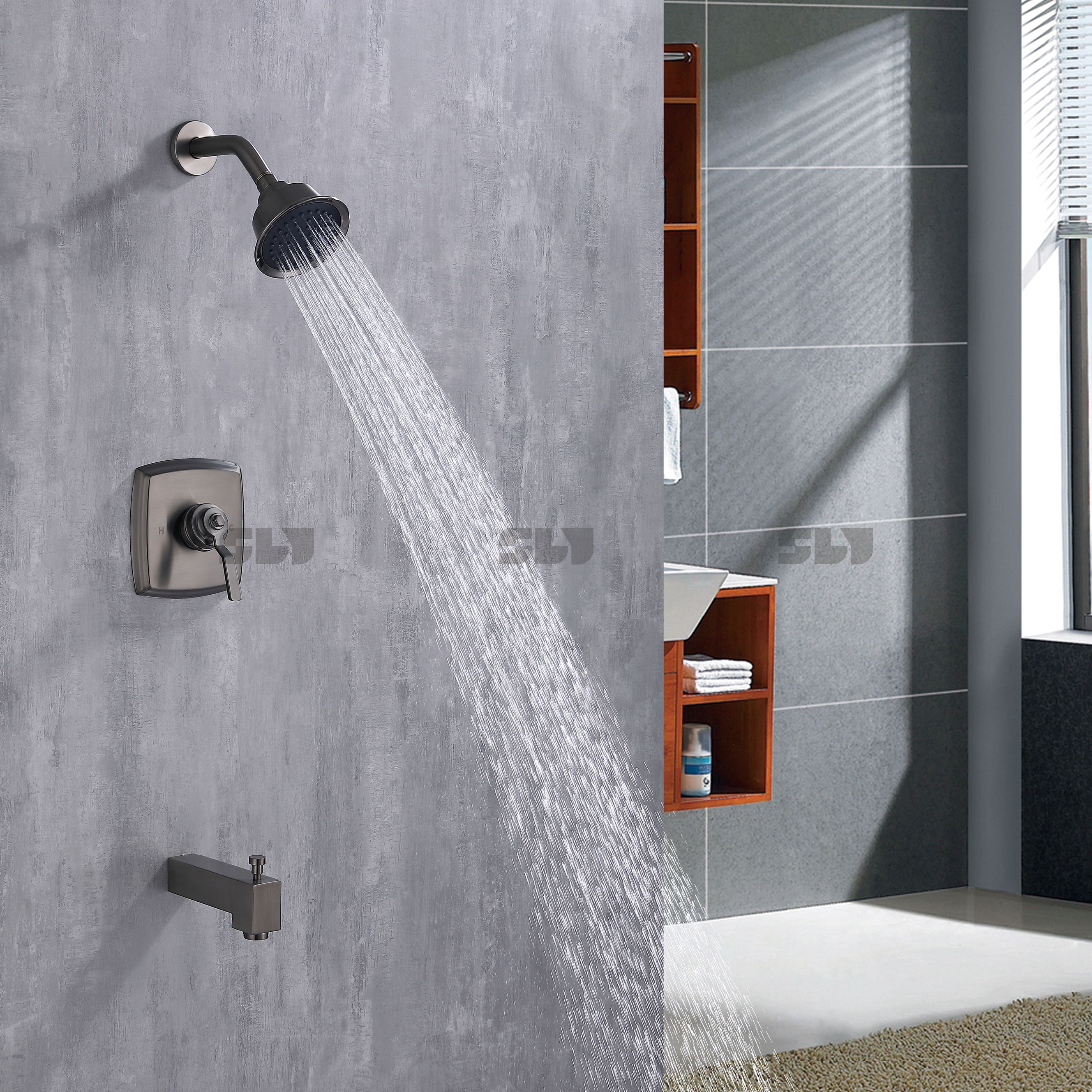 Luxury Concealed Shower Mixer Two Function 
