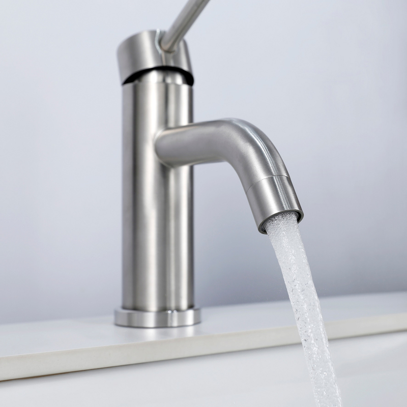 SLY Bathroom Stainless Steel Wash Basin Single Handle Faucet Mixer Taps