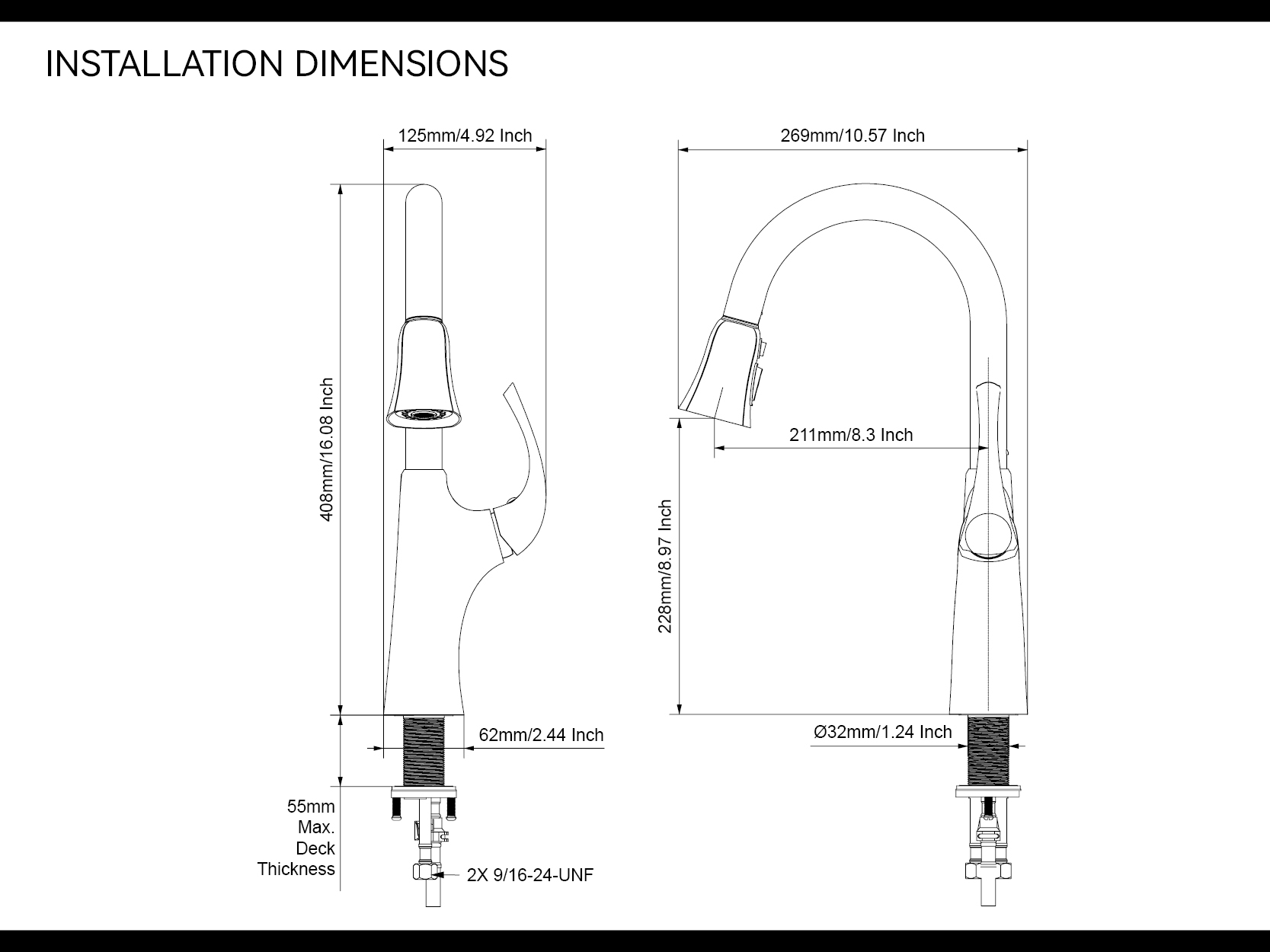 304 Stainless Steel kitchen faucet