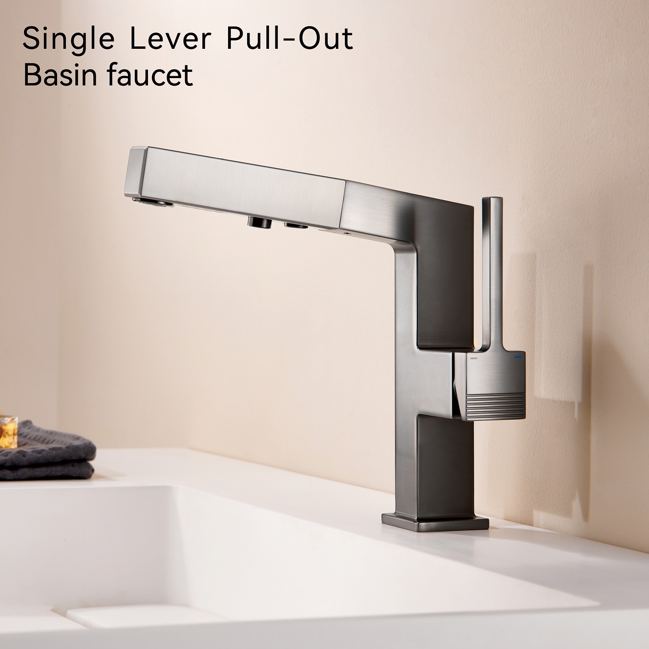 SLY Zinc Brushed Gun Metal Hot Sale Modern Single Handle Bathroom Basin Faucet