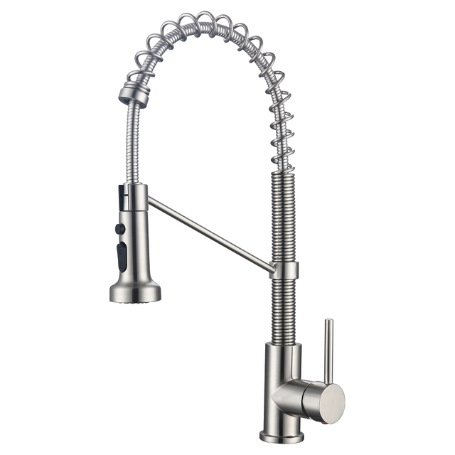 SLY Brushed Nickel New Design Modern Style Kitchen Taps 