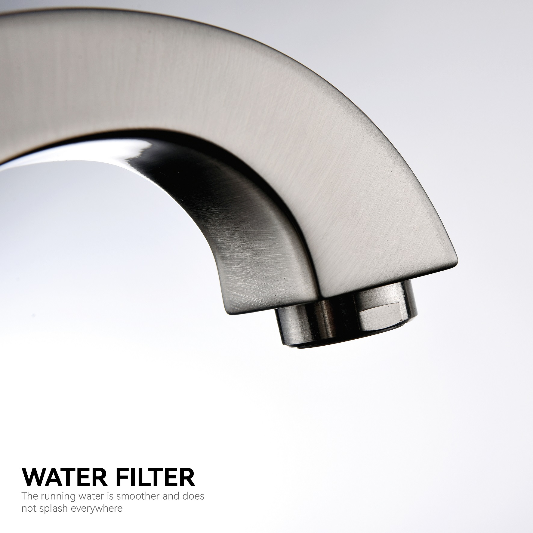SLY Brushed Nickel Bathroom Sink Faucet Deck Mount One Hole Faucet