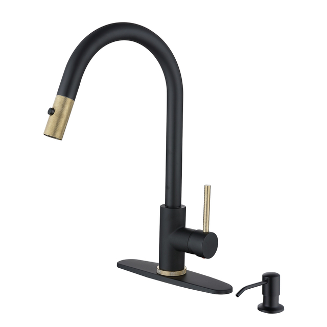 SLY Brushed Nickel China Factory Cheaper Price Lead Free Single Handle Pull Out Flexible