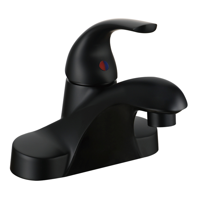 Samliyu Single Handle Matte Black Bathroom Faucet