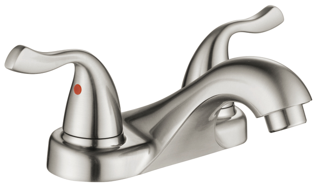 SLY Double Handle Double Hole Centerset Lavatory Faucet Bathroom 4 inch Basin Faucet