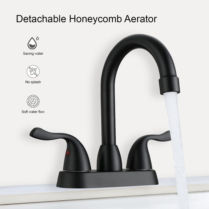 SLY Brass Matte Black Basin Faucet Copper Bathroom Faucet Hot And Cold Basin Mixer Taps