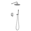  Brushed Nickel Bathroom Rainfall System Set Shower