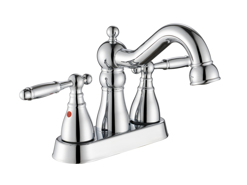 SLY Modern Luxury Double Handle Basin Faucet Bathroom Tap 4 Inch Faucet 