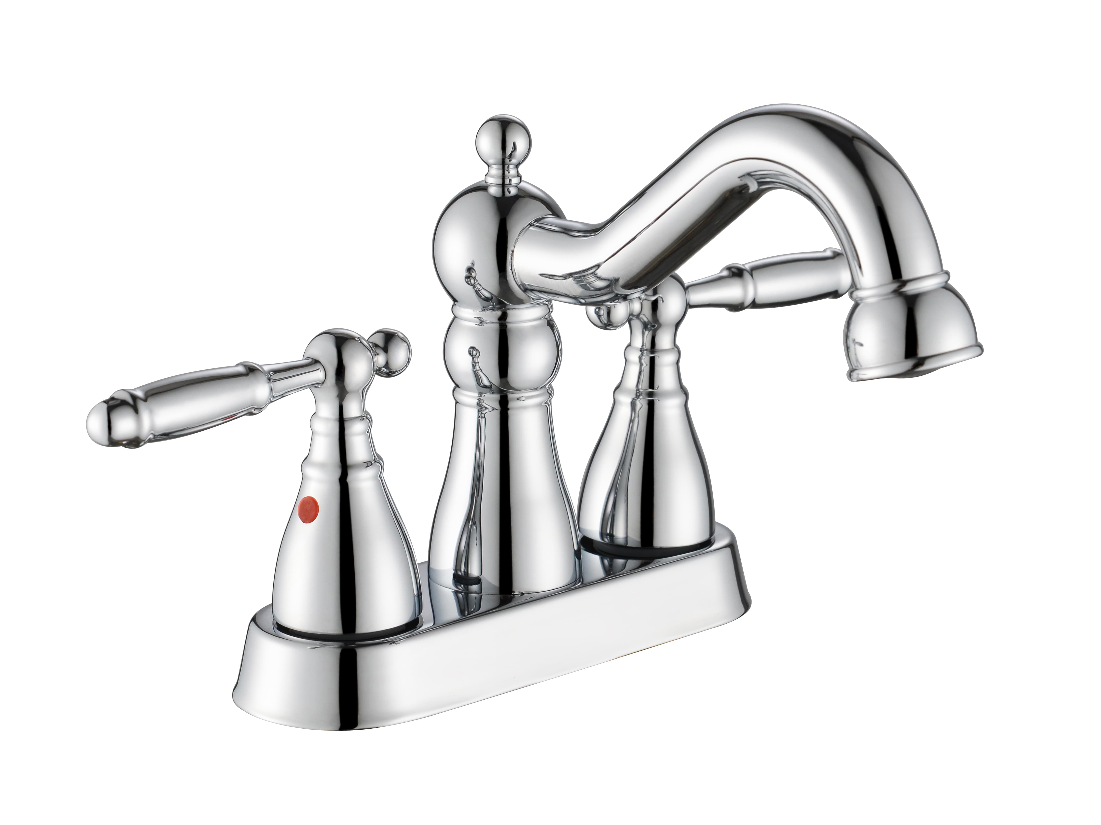SLY Modern Luxury Double Handle Basin Faucet Bathroom Tap 4 Inch Faucet 