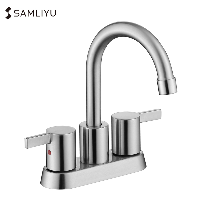 SLY Hot And Cold 4 Inch Two Handle Centerset Lavatory Faucet 