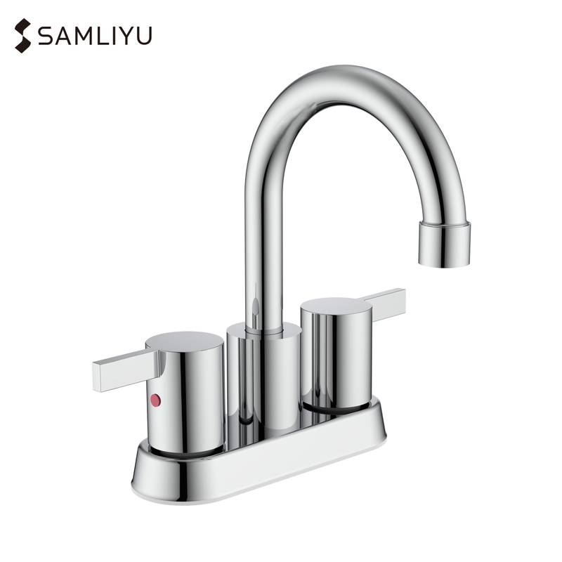 SLY Double Handle 4 Inch Center Hot/cold Set Toilet Faucet