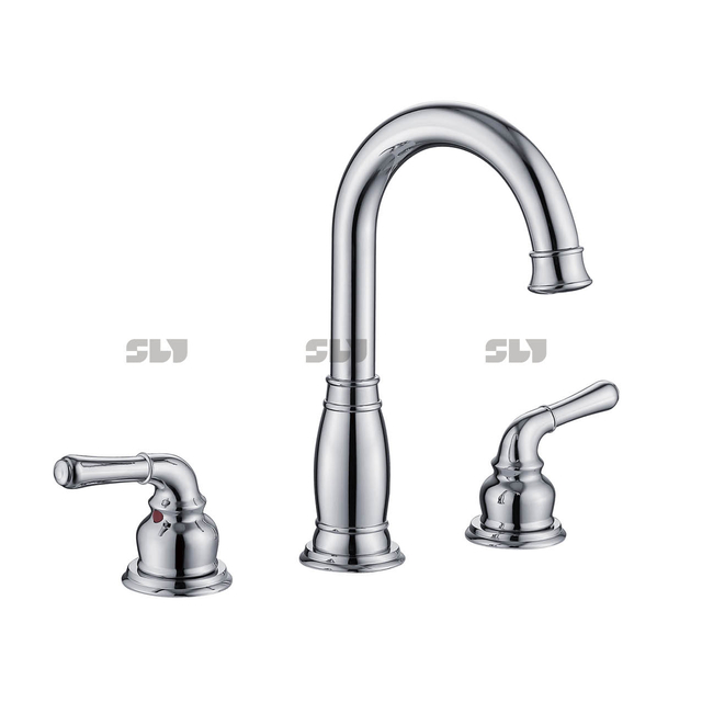 SLY Two Handle 3 Hole Bathroom Faucet