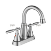 SLY Two Handle Face Basin Faucet Matte Black Centerset Lavatory Faucet 