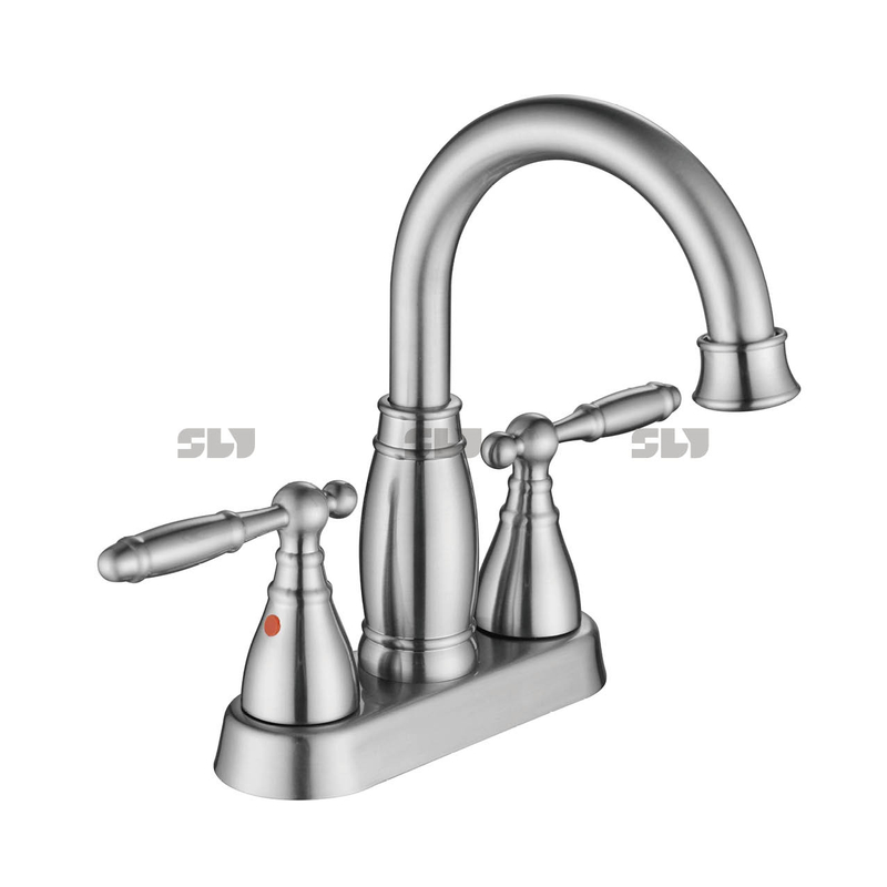 SLY Two Handle Face Basin Faucet Matte Black Centerset Lavatory Faucet 