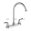 SLY Chrome Brass Hot And Cold Kitchen Faucet Mixer Water Tap Luxury Deck Mounted Kitchen Sink Faucet