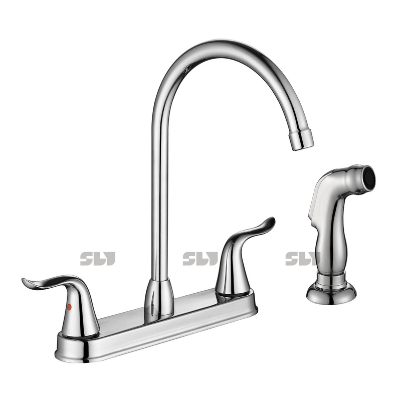 SLY Two-Handle 8" Hign End Kitchen Faucet with Chromed High Quality Faucet