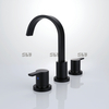 SLY Double Handle 3-Hole Waterfall Bathroom Sink Faucet Stainless Steel Drawn Nickel Faucet
