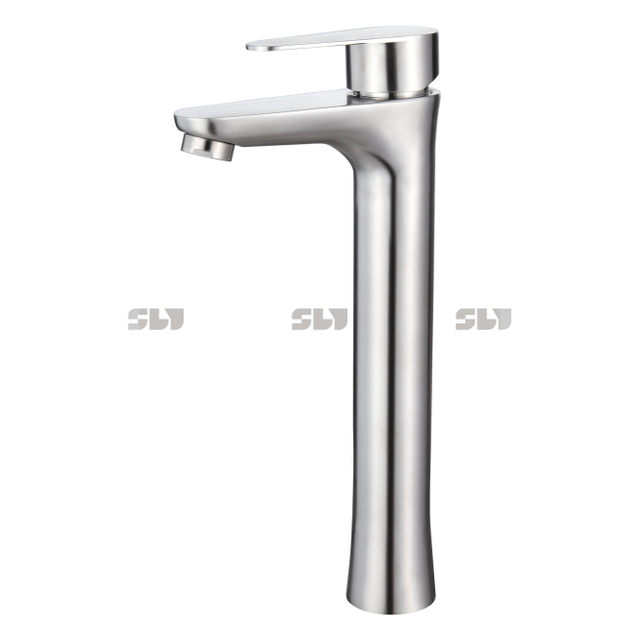 SLY Stainless Steel Faucet Bathroom Single Hole Washroom Faucets