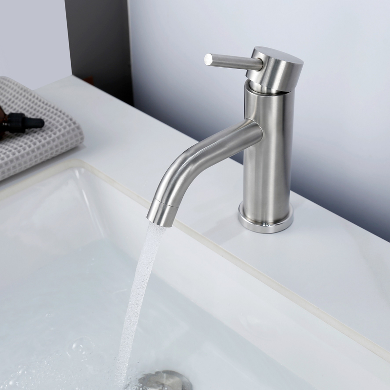 SLY Retro Upc Gold Single Hole Unpainted Brass Bathroom Faucet
