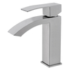 SLY Brass Stainless Steel Modern Waterfall Bathroom Sink Faucet Single Handle Hot Cold Water Mixer Basin