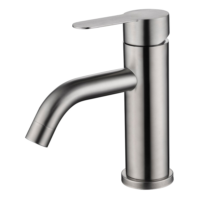 SLY Brass Brushed Nickel Single Handle Water Mixer 304 Stainless Steel Bathroom Faucet Taps