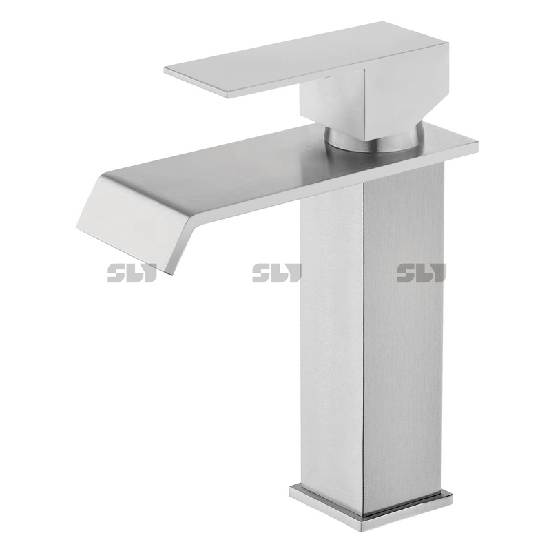 SLY Stainless Steel Single Handle Modern Design Basin Faucet for Home Bathroom