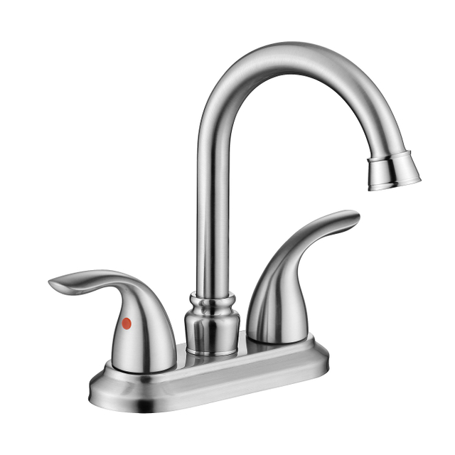 SLY Zinc Brushed Nickel Wall Conterset Bathroom Faucet Taps Basin Mixer Faucets