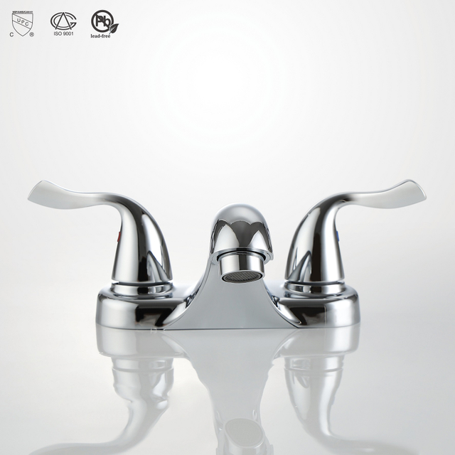 SLY Brushed Nickel Modern Bathroom Sink Deck Mount Countertop Wash Basin Faucet