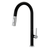 SLY Matte Black Pull Out Sprayer Kitchen Faucet Pull Down Kitchen Sink Mixer Faucet Hot Cold Water Flexible