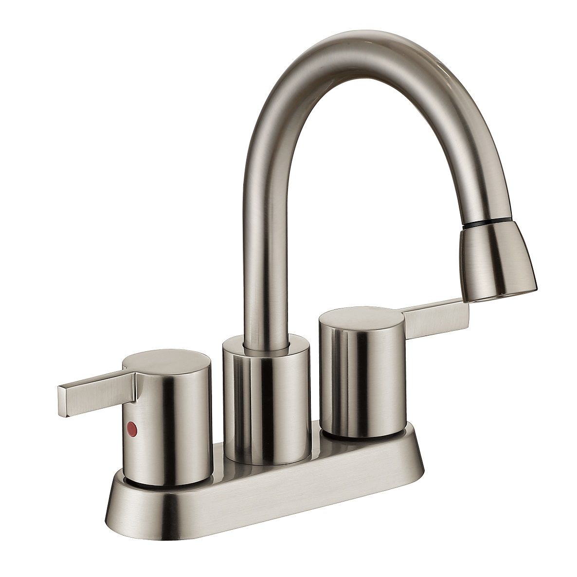 SLY China Factory 4 Inch Brushed Gold Two Handle Basin Centerset Deck Mounted Lavatory Bathroom Faucet