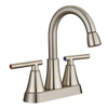 SLY Brushed Nickel Luxury Dual Handle Centerset Bathroom Basin Sink Faucets Water Taps