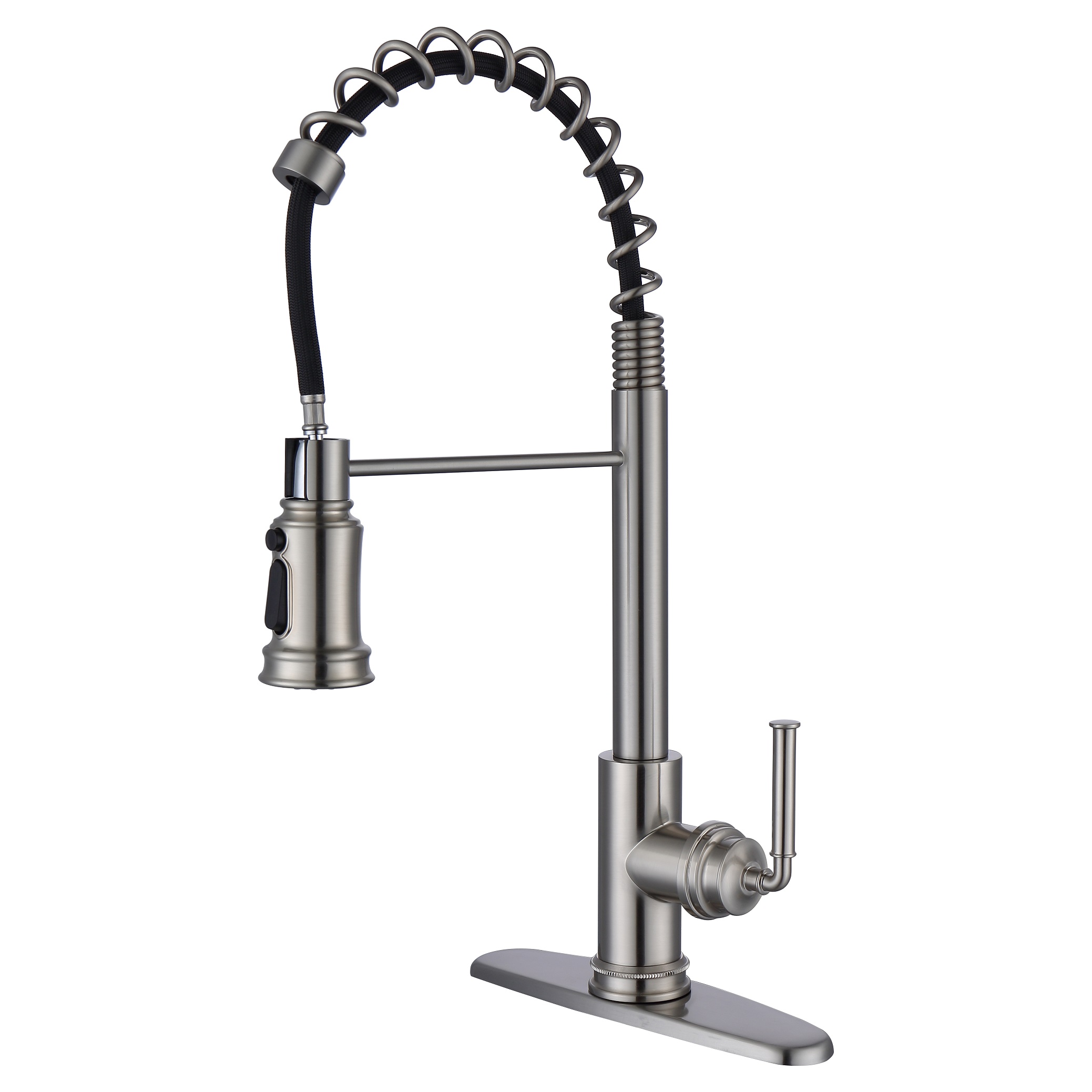 SLY Brushed Nickel New Style Kitchen Faucets With Sprayer Fashion Pull Out Sprayer 
