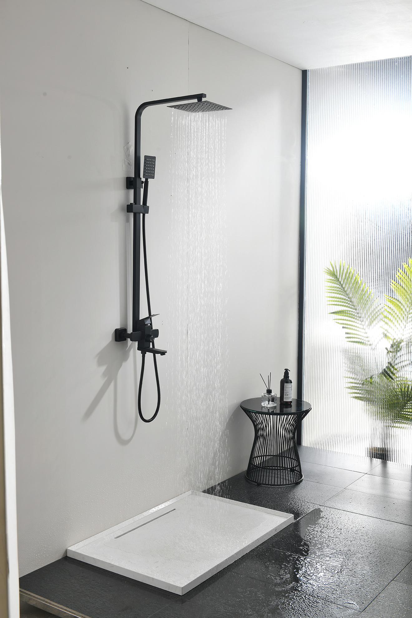 Matte Black Bathroom Shower System