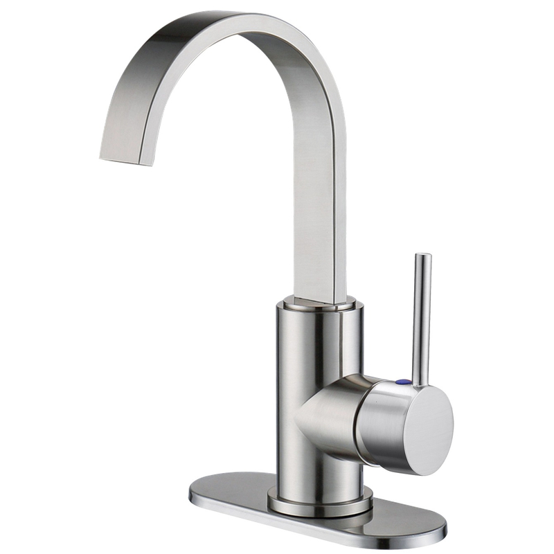 SLY Brass Matte Black Stainless Steel Sink Mixer Basin Round Tap Faucet for Bathroom Basin
