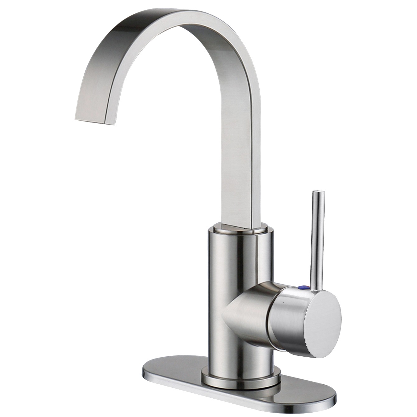 SLY Brass Matte Black Stainless Steel Sink Mixer Basin Round Tap Faucet for Bathroom Basin