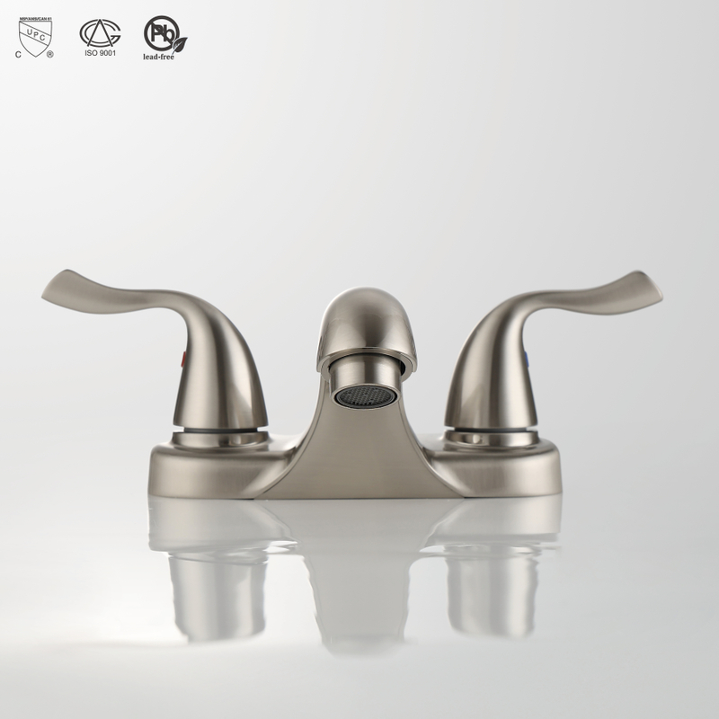 SLY Double Handle Double Hole Centerset Lavatory Faucet Bathroom 4 inch Basin Faucet