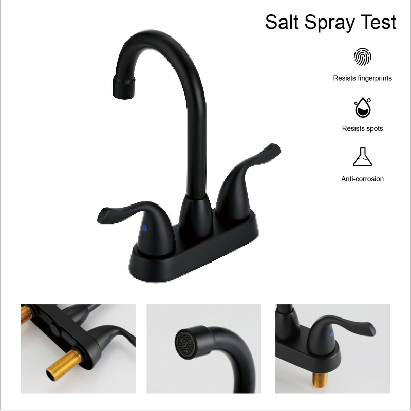 SLY Brass Matte Black Basin Faucet Copper Bathroom Faucet Hot And Cold Basin Mixer Taps