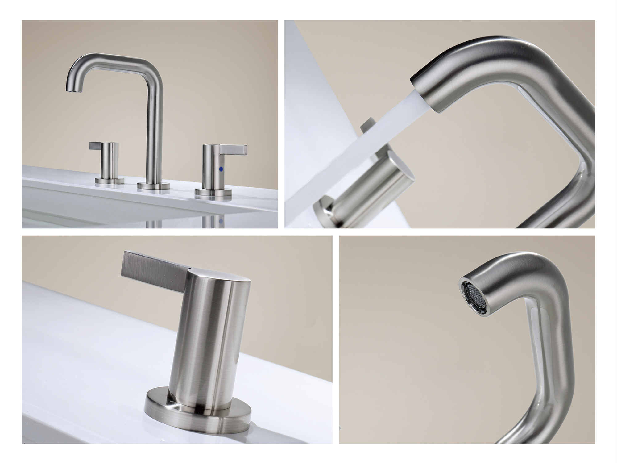 SLY High-end Luxury Gold Double Handle Faucet Bathroom