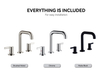 SLY 8 Inch Widespread Brass Bathroom Sink Faucet Wash Basin Sink Mixer Tap Faucet
