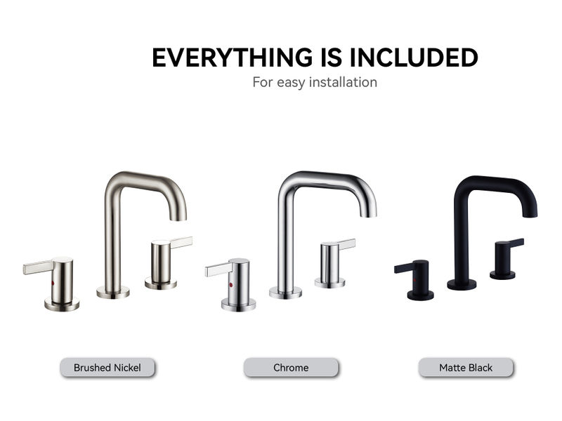 SLY 8 Inch Widespread Brass Bathroom Sink Faucet Wash Basin Sink Mixer Tap Faucet