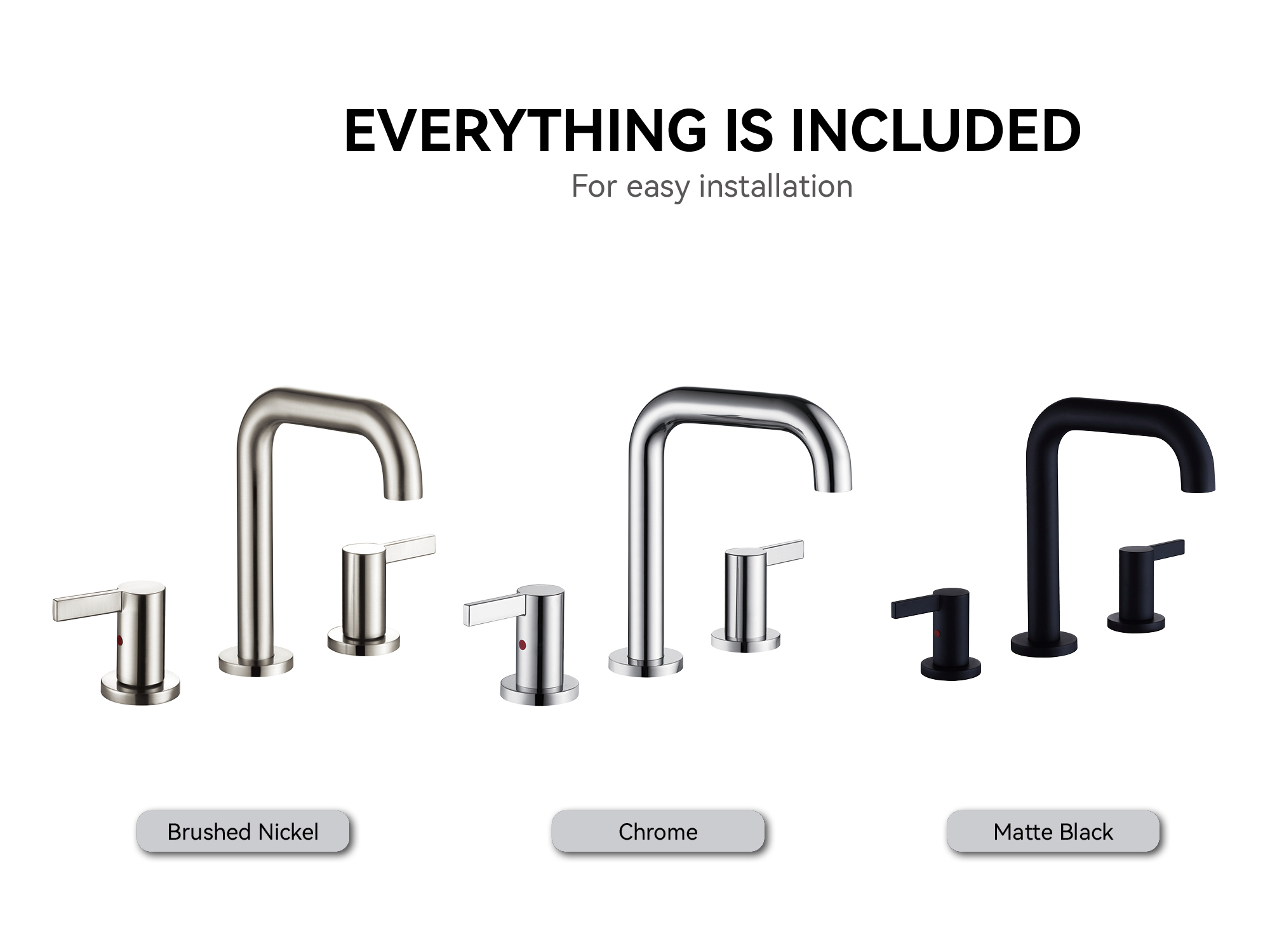 SLY 8 Inch Widespread Brass Bathroom Sink Faucet Wash Basin Sink Mixer Tap Faucet