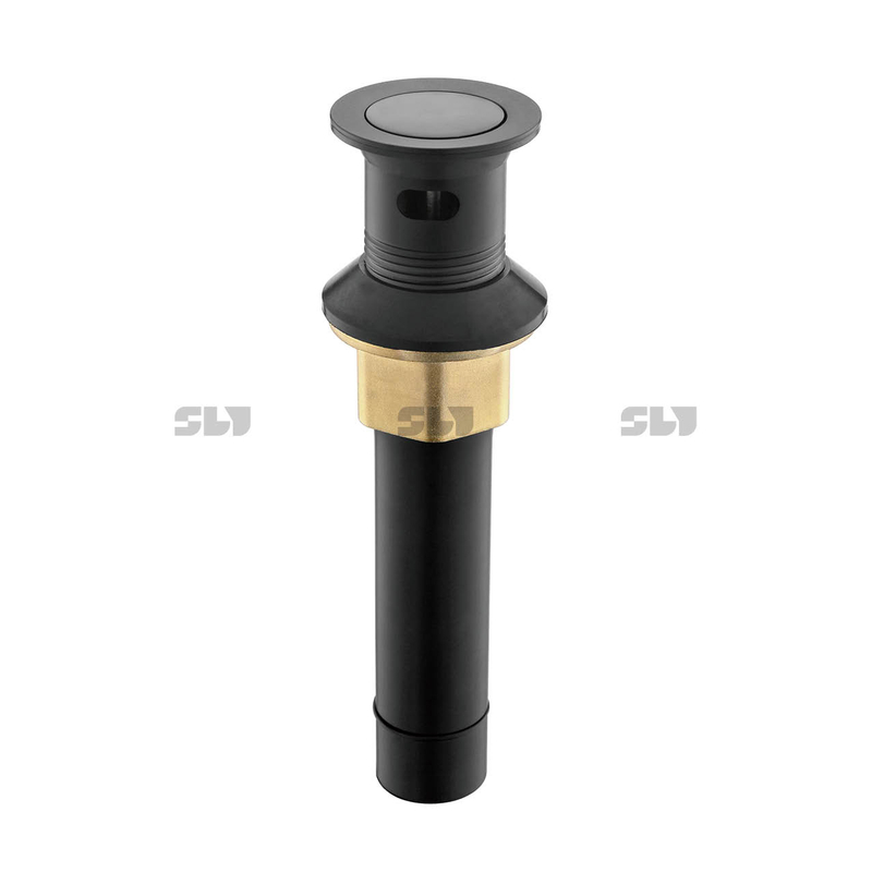 SLY Bathroom Faucet Vessel Sink Drain Stopper, Push Pop Up Drain with Overflow