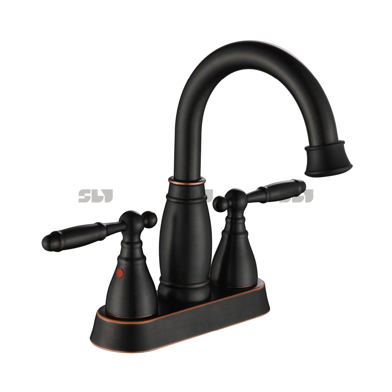 SLY Two Handle Face Basin Faucet Matte Black Centerset Lavatory Faucet 