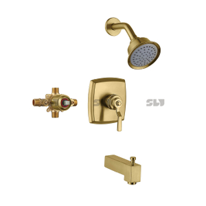 SLY Wall Mounted Combo Set Faucet Luxury Two Function Concealed Shower Mixer 